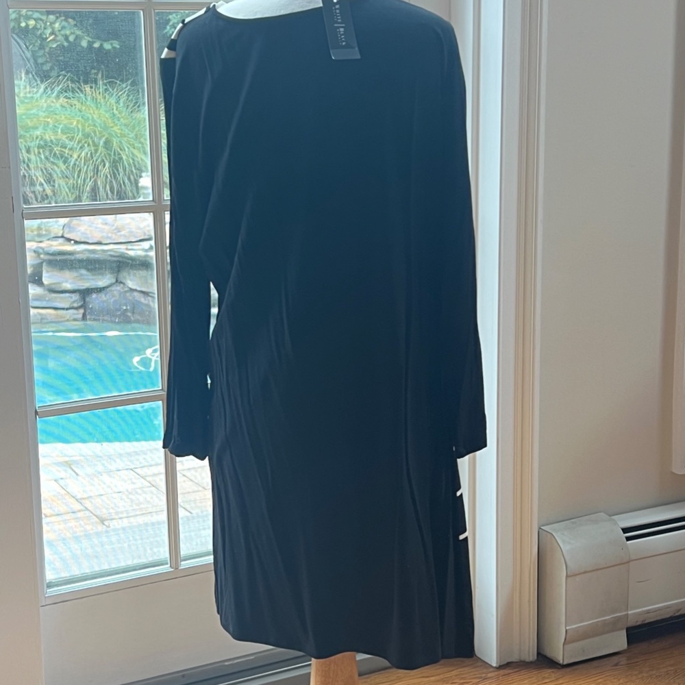 NWT White House Black Market Cowl Neck Dress Women's size L - Picture 6 of 8